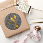 Beauty The Beast Lumiere Silhouette Classic Round Sticker