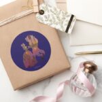 Beauty The Beast Silouette Dancing Classic Round Sticker