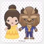 Beauty And The Beast Emoji Square Sticker