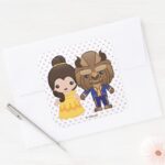Beauty And The Beast Emoji Square Sticker
