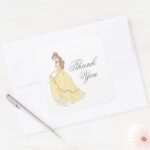 Beauty And The Beast Baby Shower Thank You Square Sticker