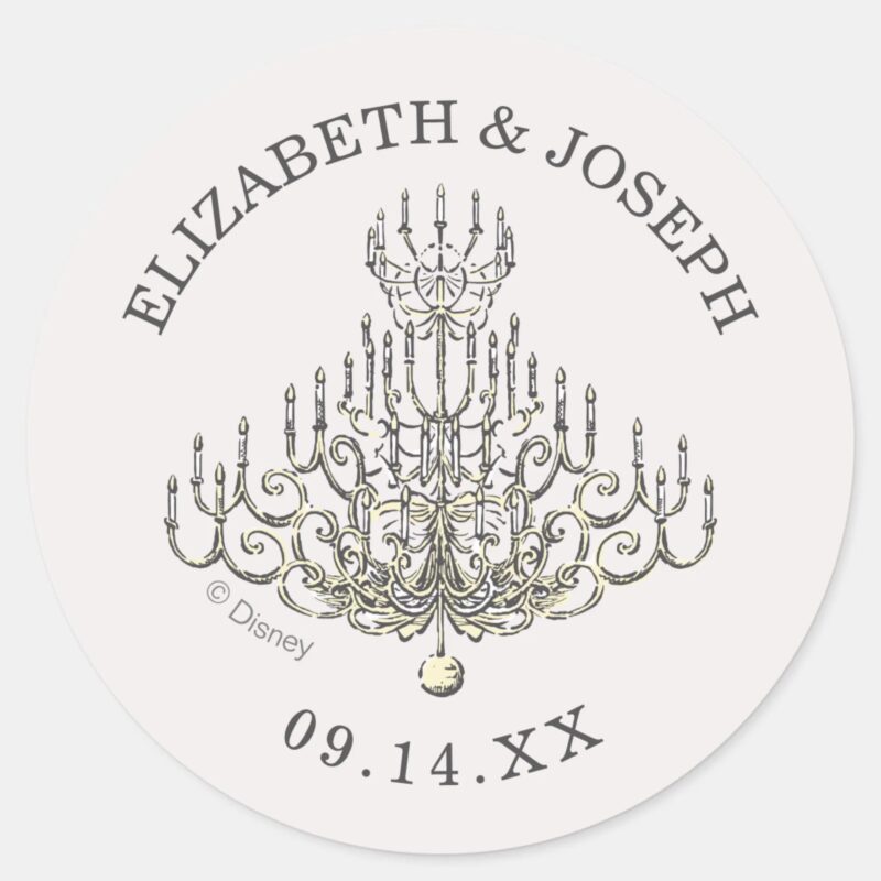 Beauty And The Beast Fairy Tale Wedding Classic Round Sticker