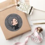 Bellatrix Cartoon Character Art Classic Round Sticker