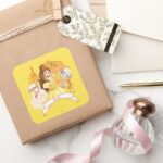 Belle Caring And Enchanting Square Sticker
