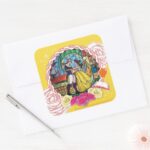 Belle True Of Heart Square Sticker