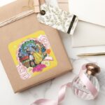 Belle True Of Heart Square Sticker