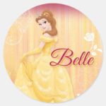 Belle Princess Classic Round Sticker