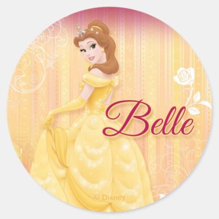 Belle Princess Classic Round Sticker