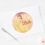 Belle Princess Classic Round Sticker