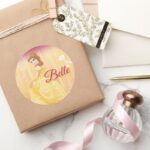 Belle Princess Classic Round Sticker