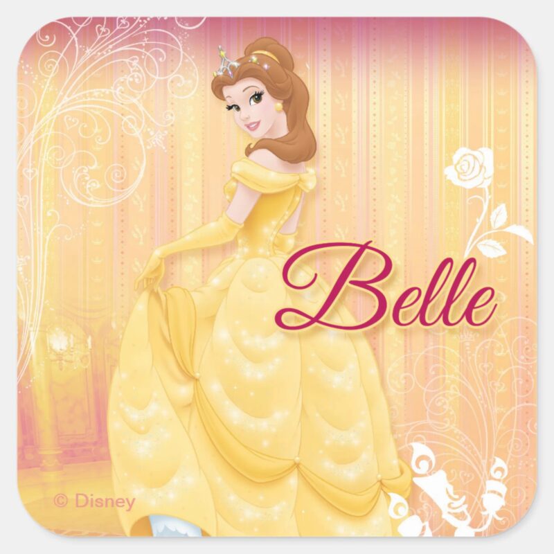 Belle Princess Square Sticker Belle Princess Square Sticker