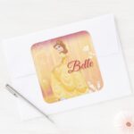 Belle Princess Square Sticker