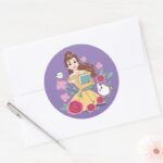 Belle Friends Bookish Blooms Classic Round Sticker