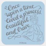 Belle Once Upon A Time Square Sticker