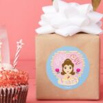 Belle Back Off Beast Classic Round Sticker