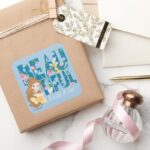 Belle Beautfiul Inside Out Square Sticker