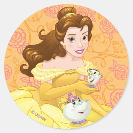 Belle Besties Chill Together Classic Round Sticker