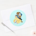 Belle And Beast Classic Round Sticker