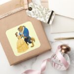 Belle And Beast Dancing Square Sticker