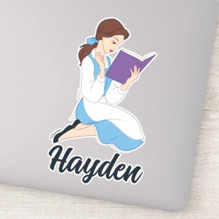 Belle In A Book Sticker