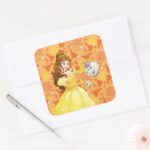 Belle With Mrs. Potts And Chip Square Sticker
