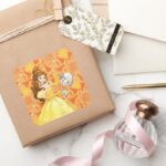 Belle With Mrs. Potts And Chip Square Sticker