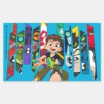 Ben 10 Alien Collection Graphic Rectangular Sticker