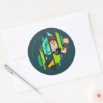 Ben 10 Diamondhead DNA Transformation Classic Round Sticker