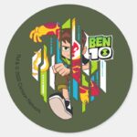 Ben 10 Heatblast DNA Transformation Classic Round Sticker