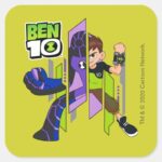 Ben 10 Upgrade DNA Transformation Square Sticker