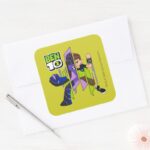 Ben 10 Upgrade DNA Transformation Square Sticker