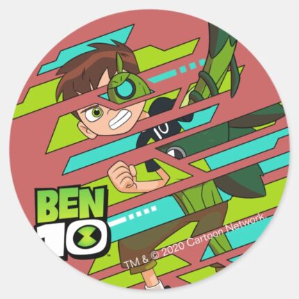 Ben 10 Wildvine DNA Transformation Classic Round Sticker