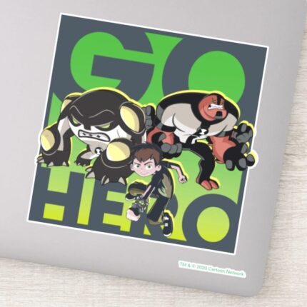 Ben Tennyson Cannonbolt And Four Arms Go Hero Sticker