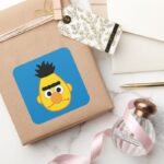 Bert Angry Face Square Sticker