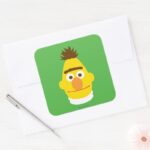 Bert Face Square Sticker