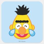Bert Face With Tears Of Joy Square Sticker
