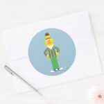 Bert Standing Classic Round Sticker