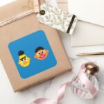 Bert Ernie Emojis Square Sticker