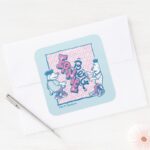 Bert Ernie Street Graffiti Square Sticker