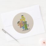 Bert And Ernie Classic Style Classic Round Sticker