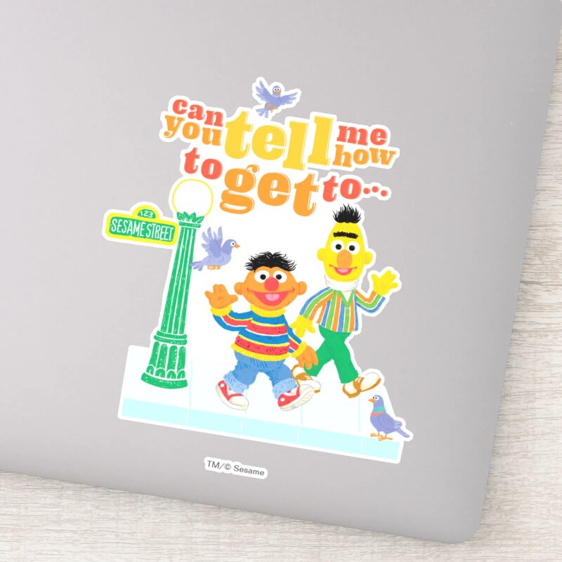 Bert And Ernie Directions Sticker Bert And Ernie Directions Sticker