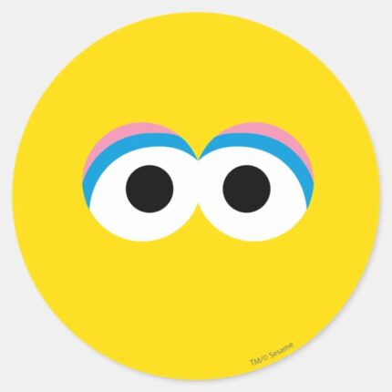 Big Bird Big Face Classic Round Sticker