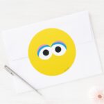 Big Bird Big Face Classic Round Sticker
