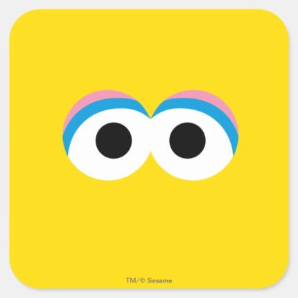 Big Bird Big Face Square Sticker