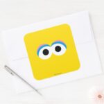 Big Bird Big Face Square Sticker