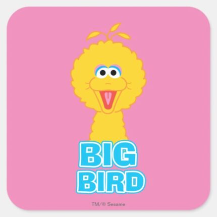 Big Bird Classic Style Square Sticker