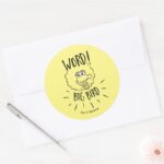 Big Bird Skate Logo Word Big Bird Classic Round Sticker