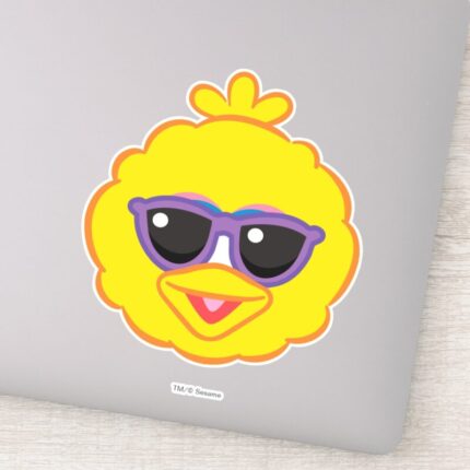 Big Bird Smiling Face With Sunglasses Sticker