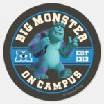 Big Monster On Campus Classic Round Sticker