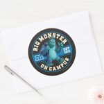 Big Monster On Campus Classic Round Sticker